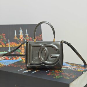 حقيبة الجلد الأسود دولسي اند غابانا